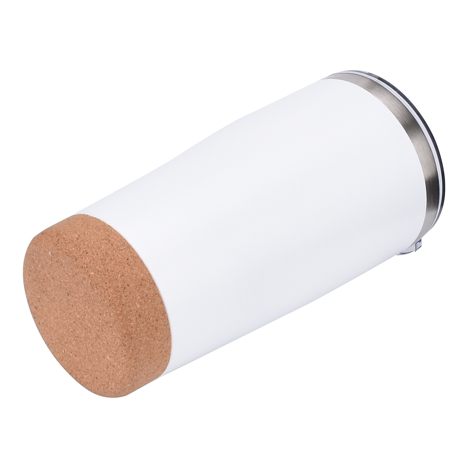 Insulated Tumbler with Cork Bottom and Slide Lid - Image 3