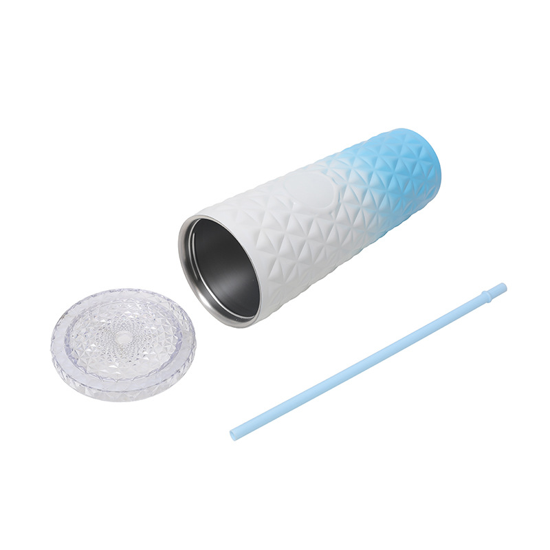 Stainless Steel Tumbler with Removable Straw and Wide-Mouth Lid - Image 4